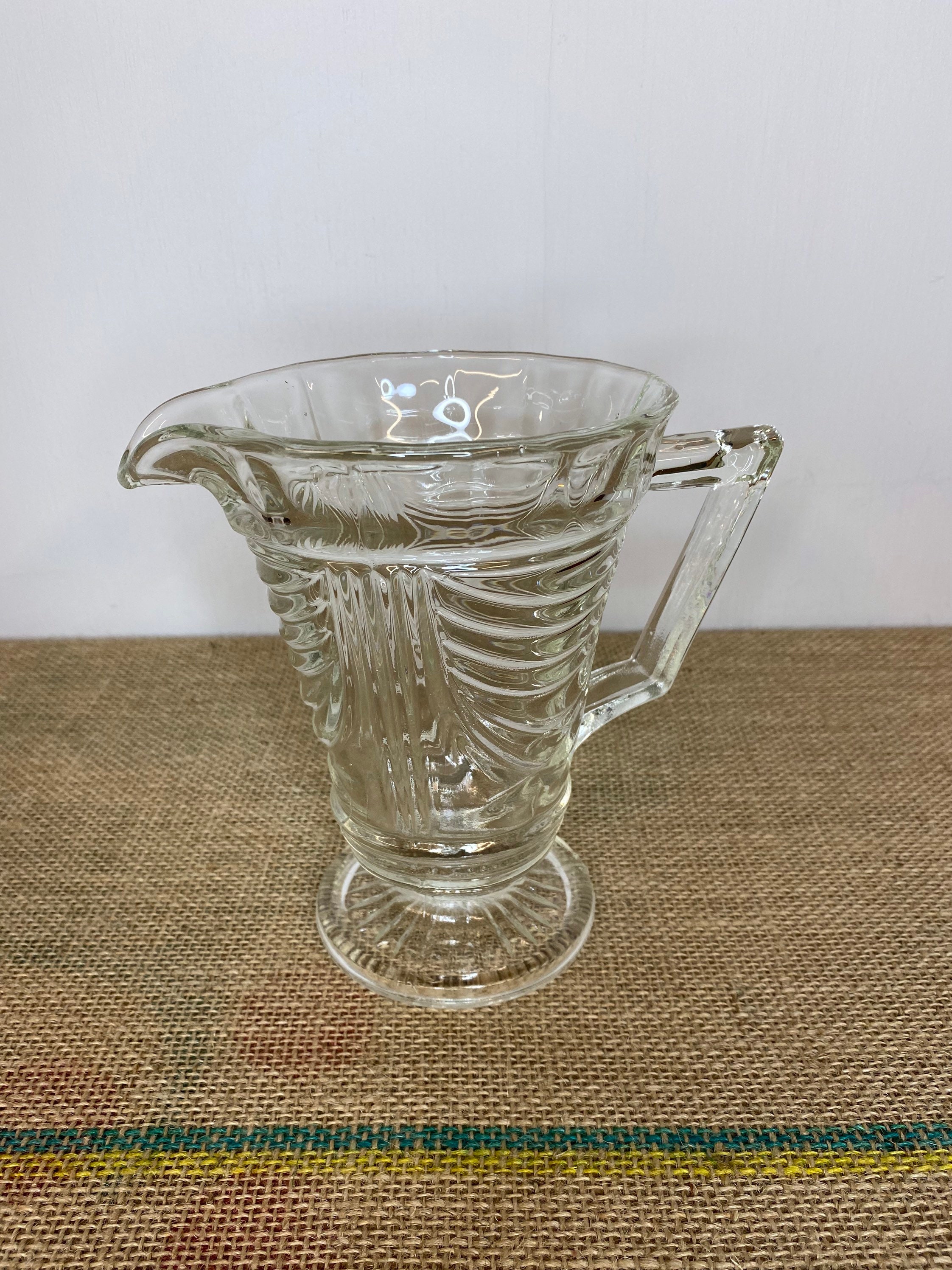 Vintage Sowerby Art Deco Glass Jug Etsy