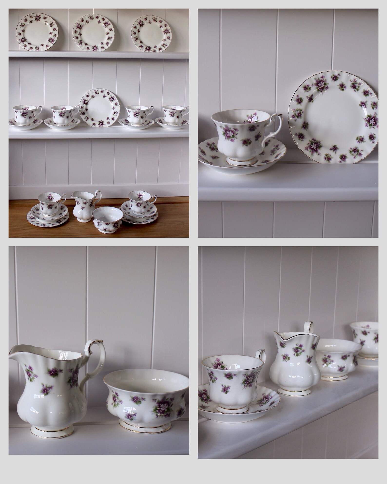 Royal Albert Sweet Violets China Tea Set Etsy