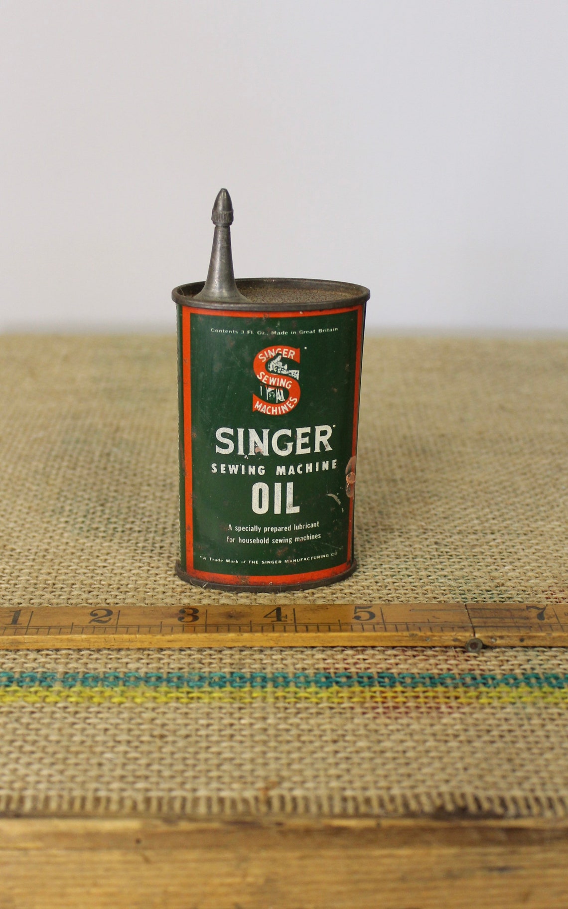 Vintage Singer Sewing Machine Oil Tin Etsy UK