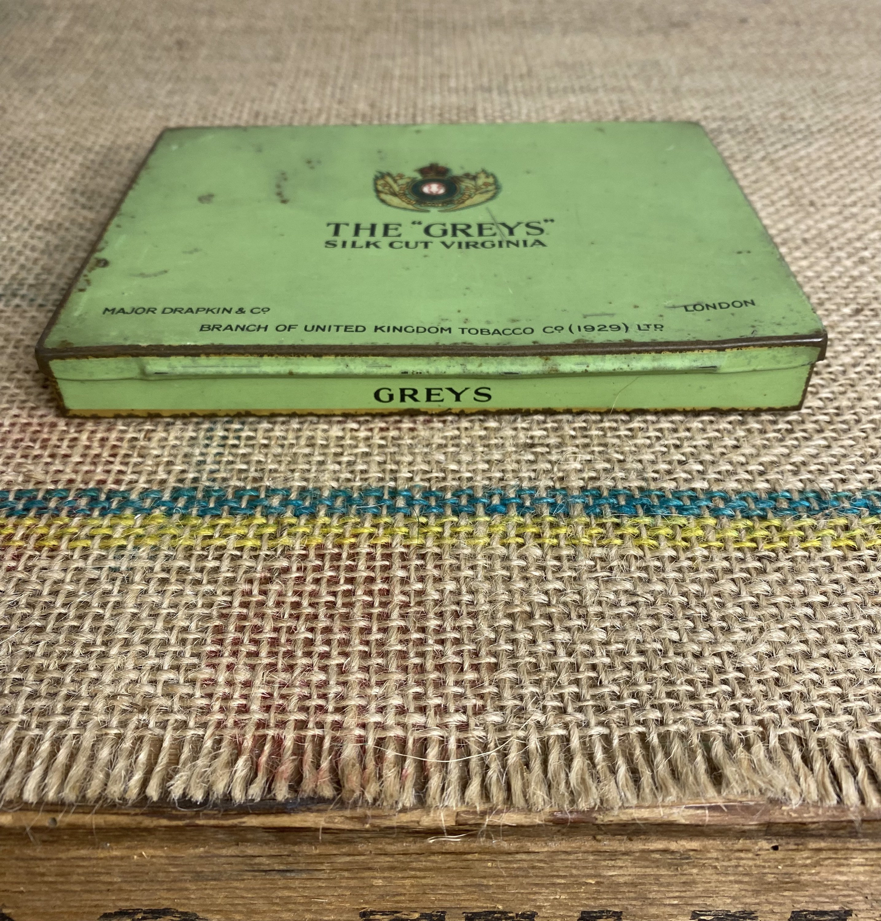 the greys silk cut virginia tobacco tin Vintage the Greys Silk Cut Virginia Cigarette Tin