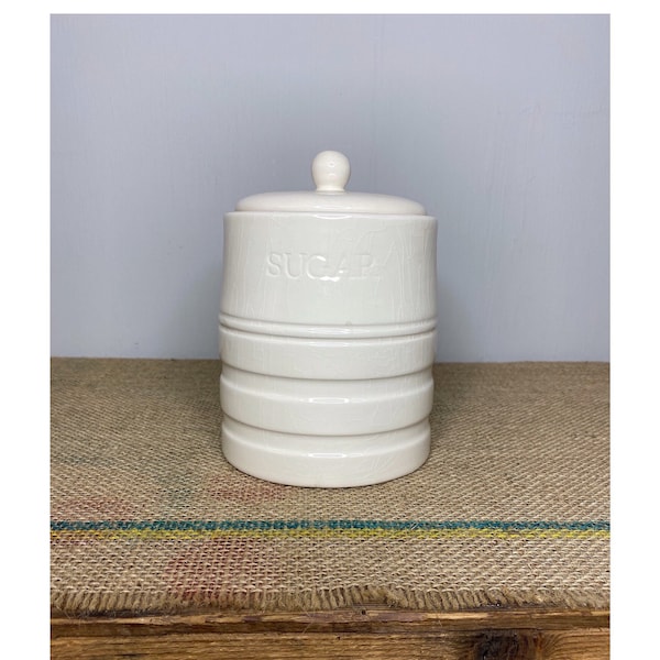 Vintage Arthur Wood Banded Sugar Storage Jar