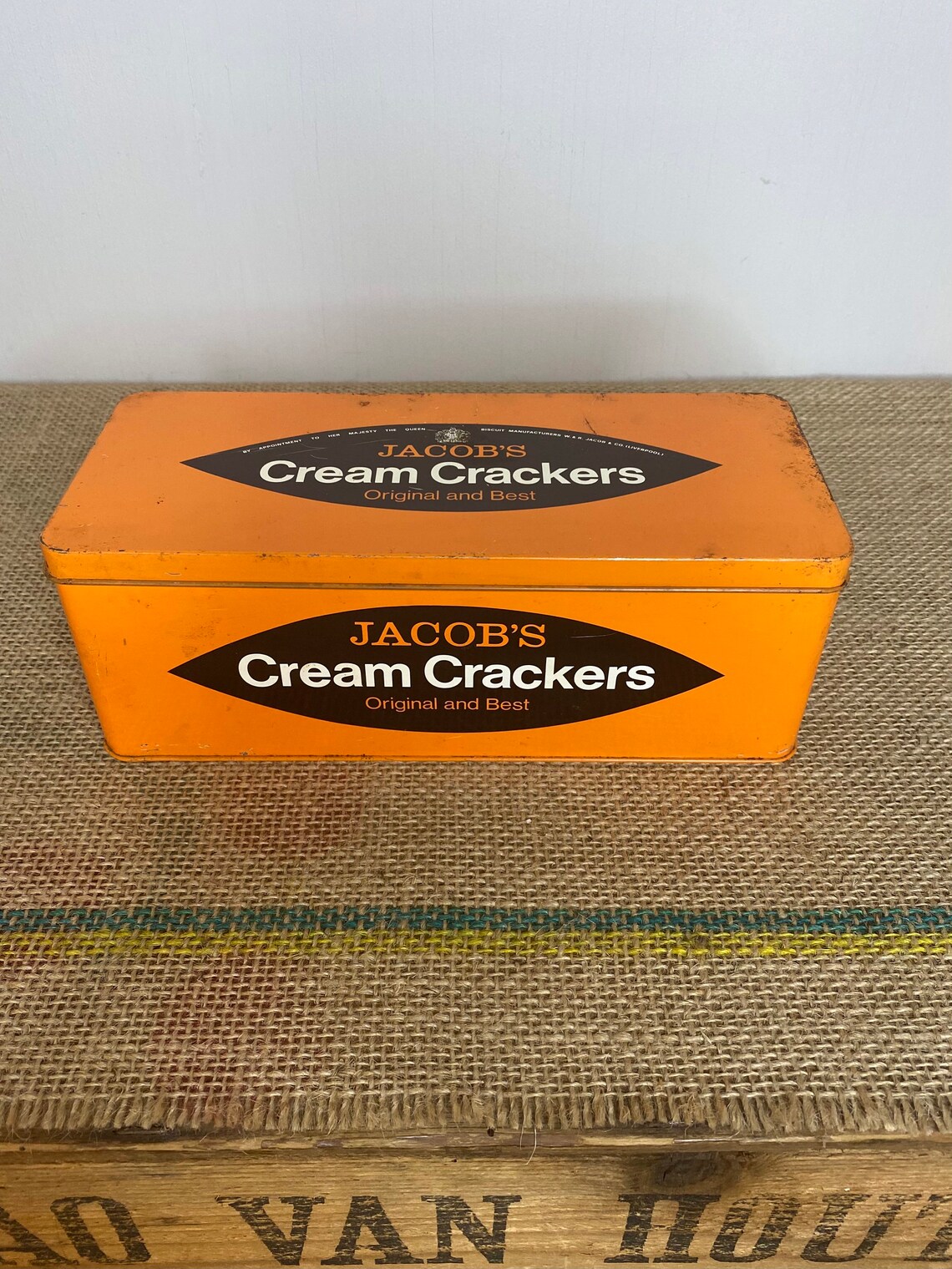 Vintage Jacobs Cream Crackers Tin Etsy