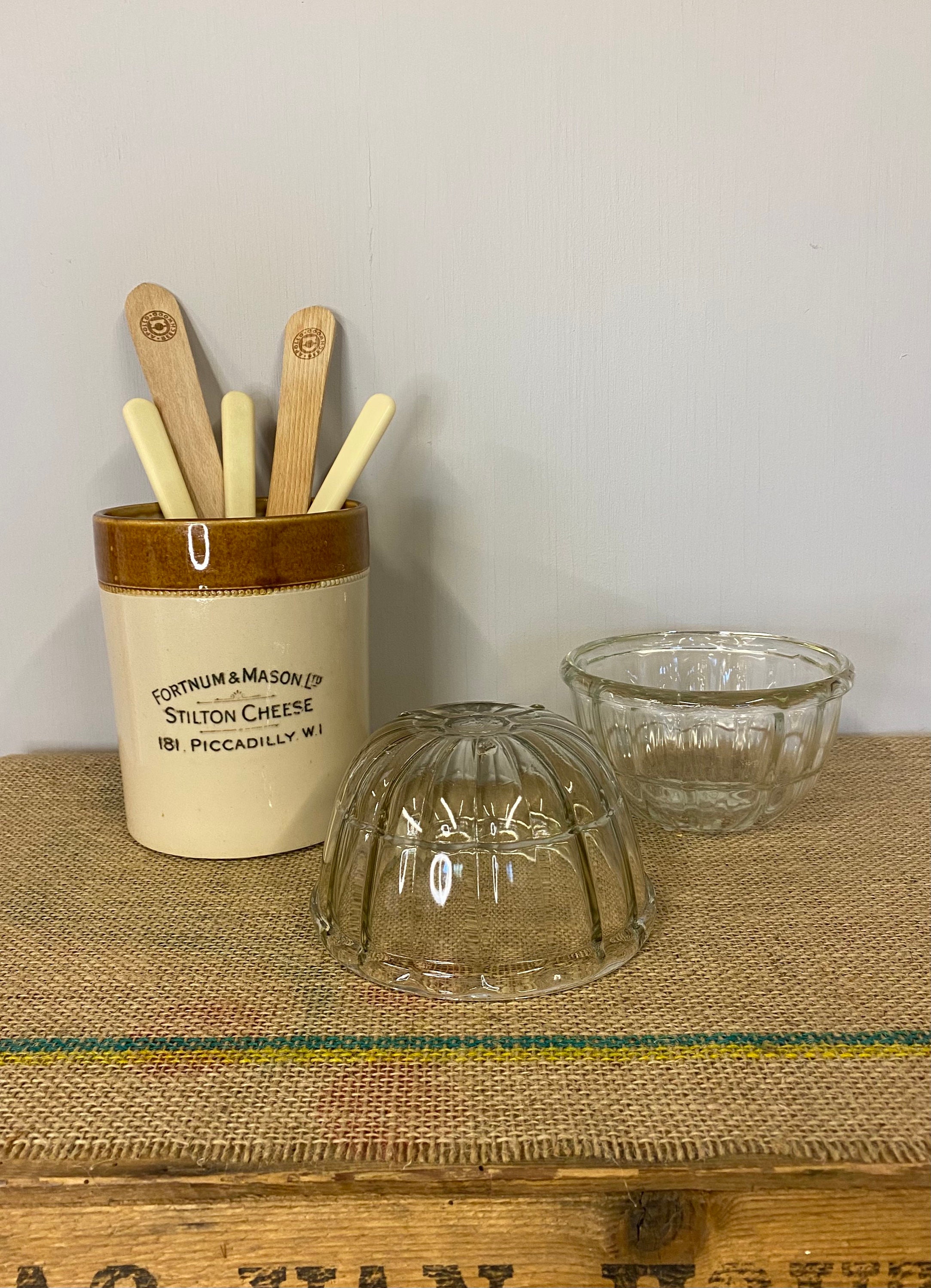 Vintage Glass Round Jelly Mould Etsy