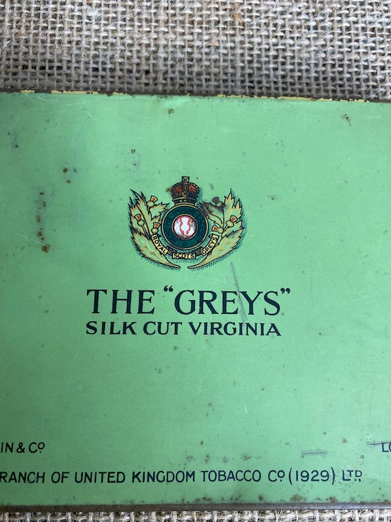 the greys silk cut virginia tobacco tin Vintage the Greys Silk Cut Virginia Cigarette Tin