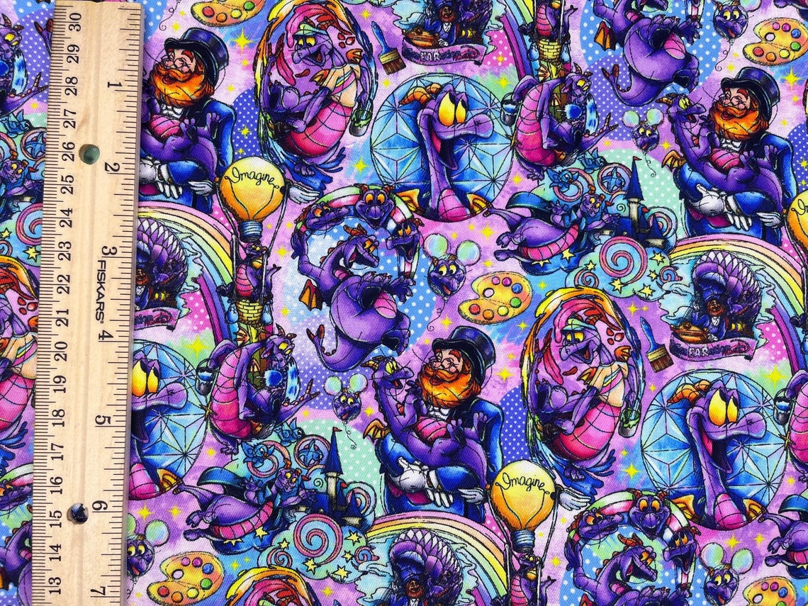 Figment Fabric Disney Fabric Epcot Fabric Etsy