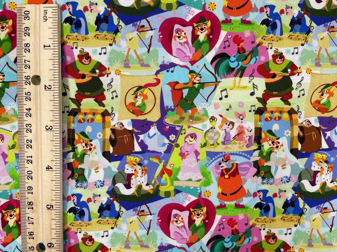 Robin Hood Fabric Disney Fabric Etsy
