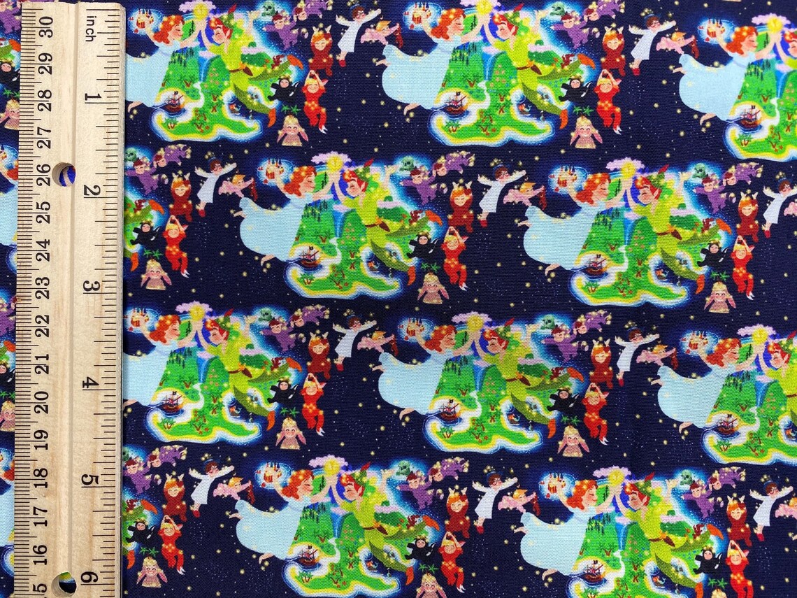 Peter Pan Fabric Disney Fabric Etsy
