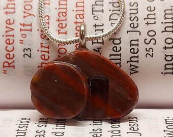 Red Banded Agate Empty Tomb Necklace | Easter Necklace | Easter Empty Tomb | Easter Gift | Handmade Stone Necklace