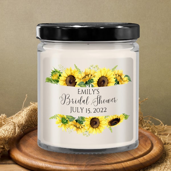 Bridal Shower Sunflower Candle Favors Etsy