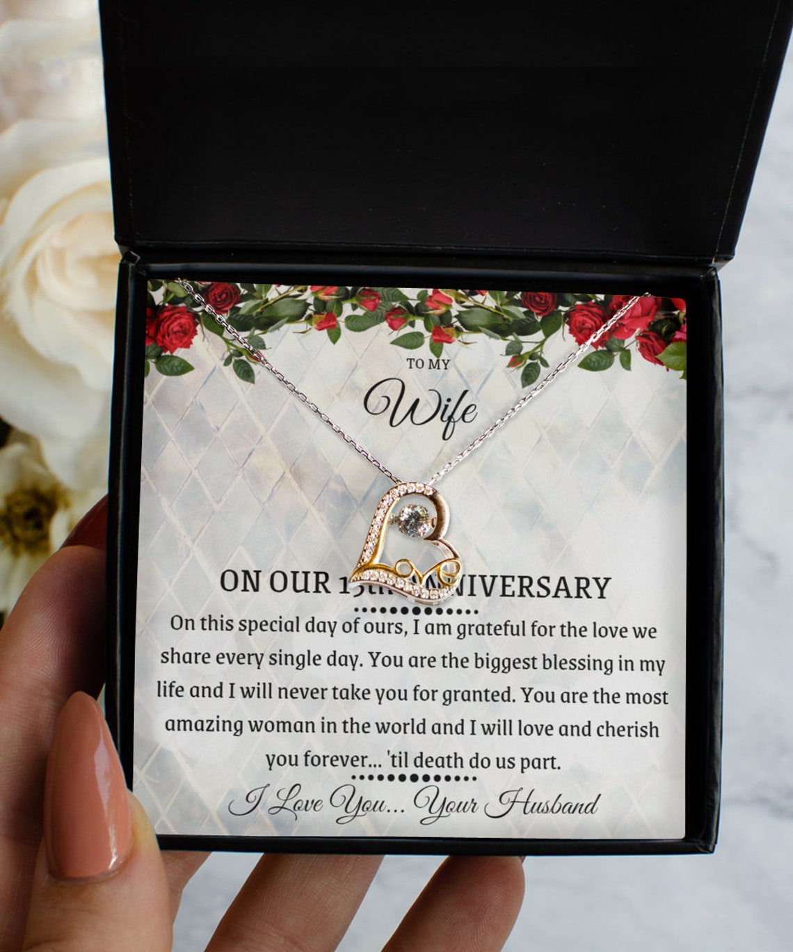 Gift for Wife on 15th Anniversary Crystal Themed Anniversary Etsy