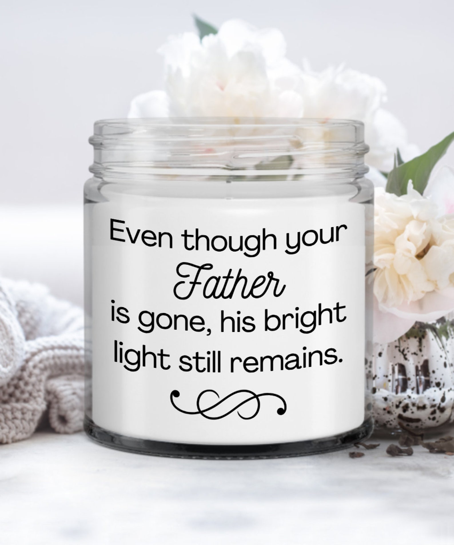 Memory Candle Deceased Father Dad Memorial Gift Candle for Loved One Etsy