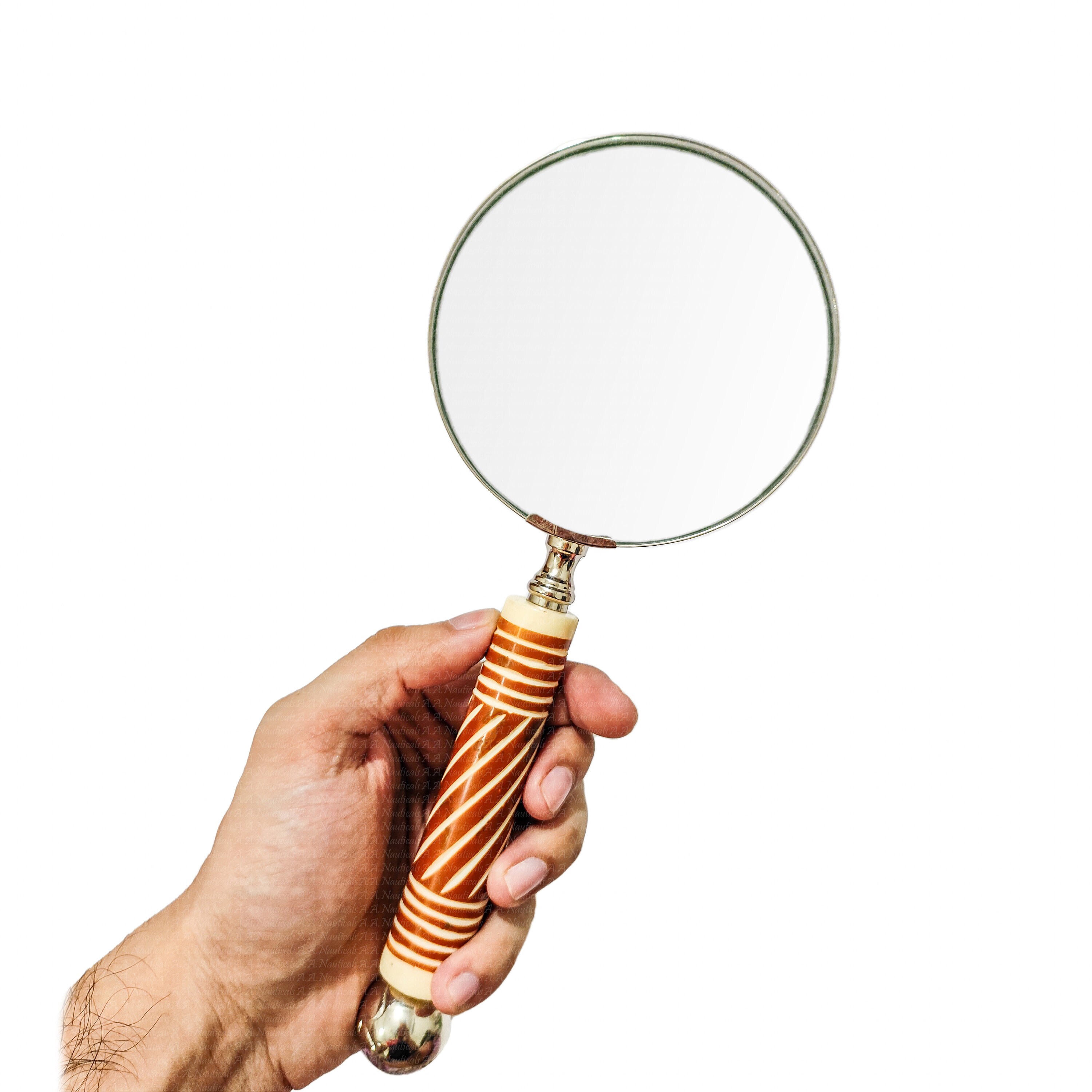 10X Magnifying Glass With Brass and Bone Handle Gifts for Boys Girls Dad Mom Seniors