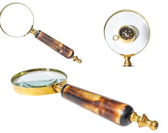 5X Magnifying Glass with Ceramic Handle | Gifts for Boys Girls Dad Mom Seniors, Anniversary Birthday, Halloween Decor