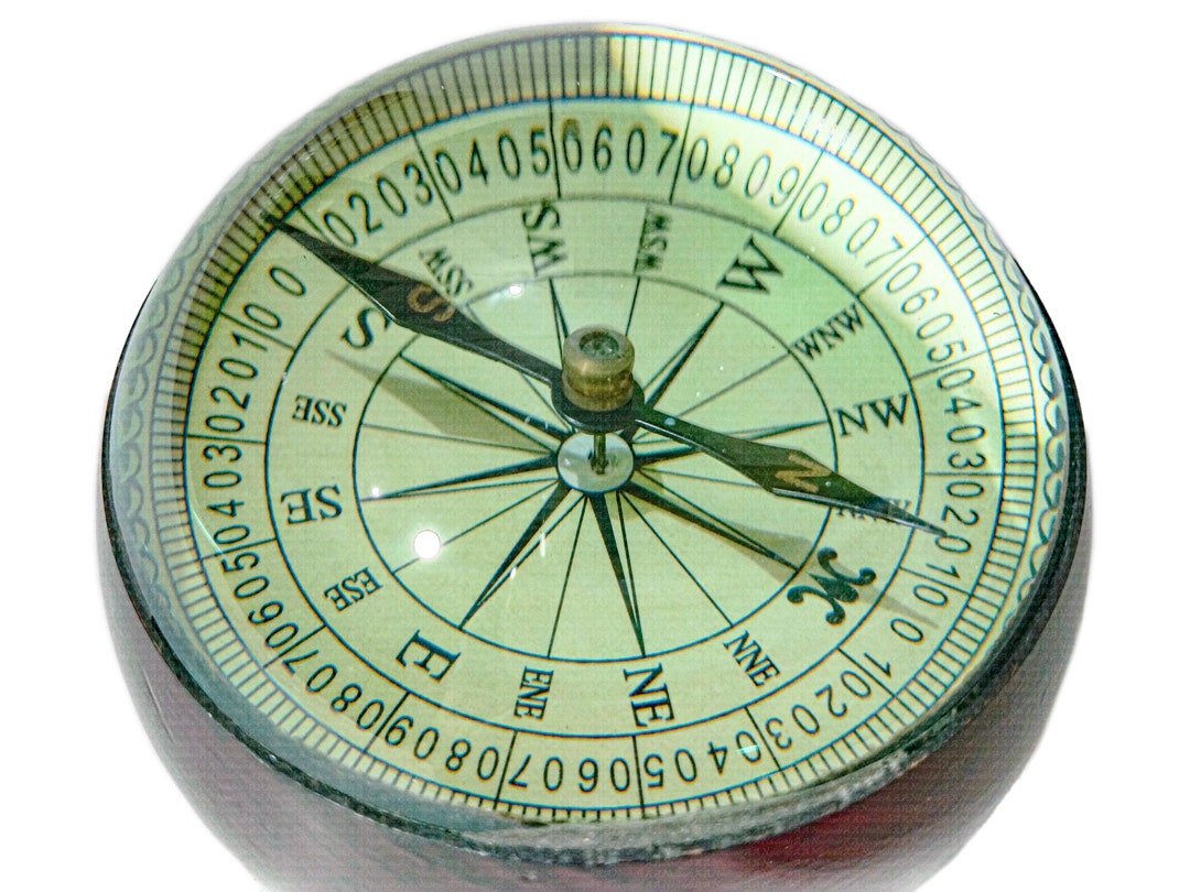 Big Custom Wooden Magnifying Glass Paper Weight Desk Compass Handmade ...