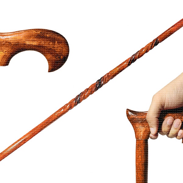 Wood Walking Stick for Seniors Etsy