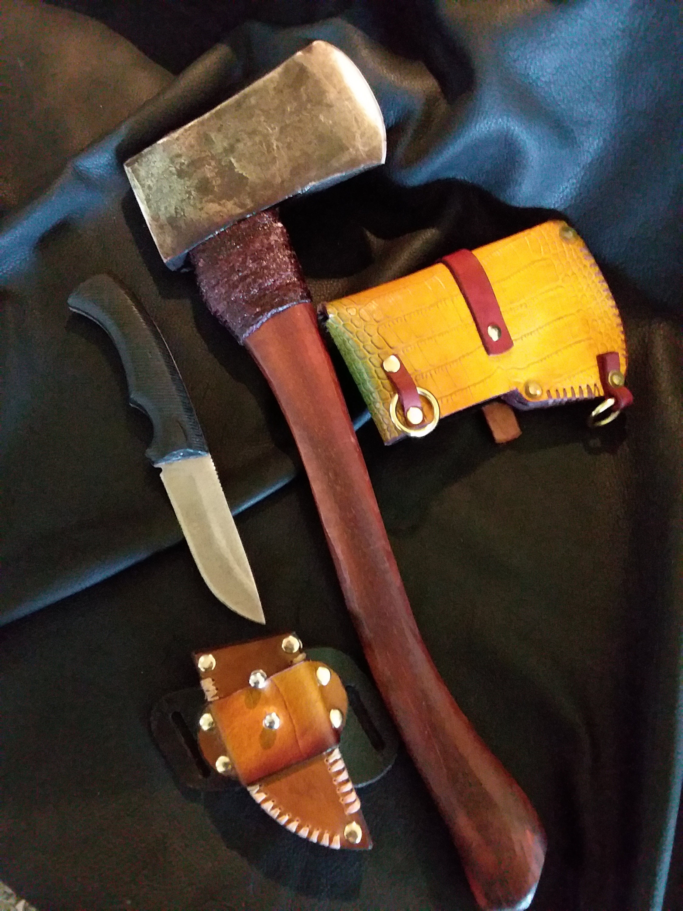 This Bushcraft Knife Hatchet and Sling are Vintage Camping Etsy
