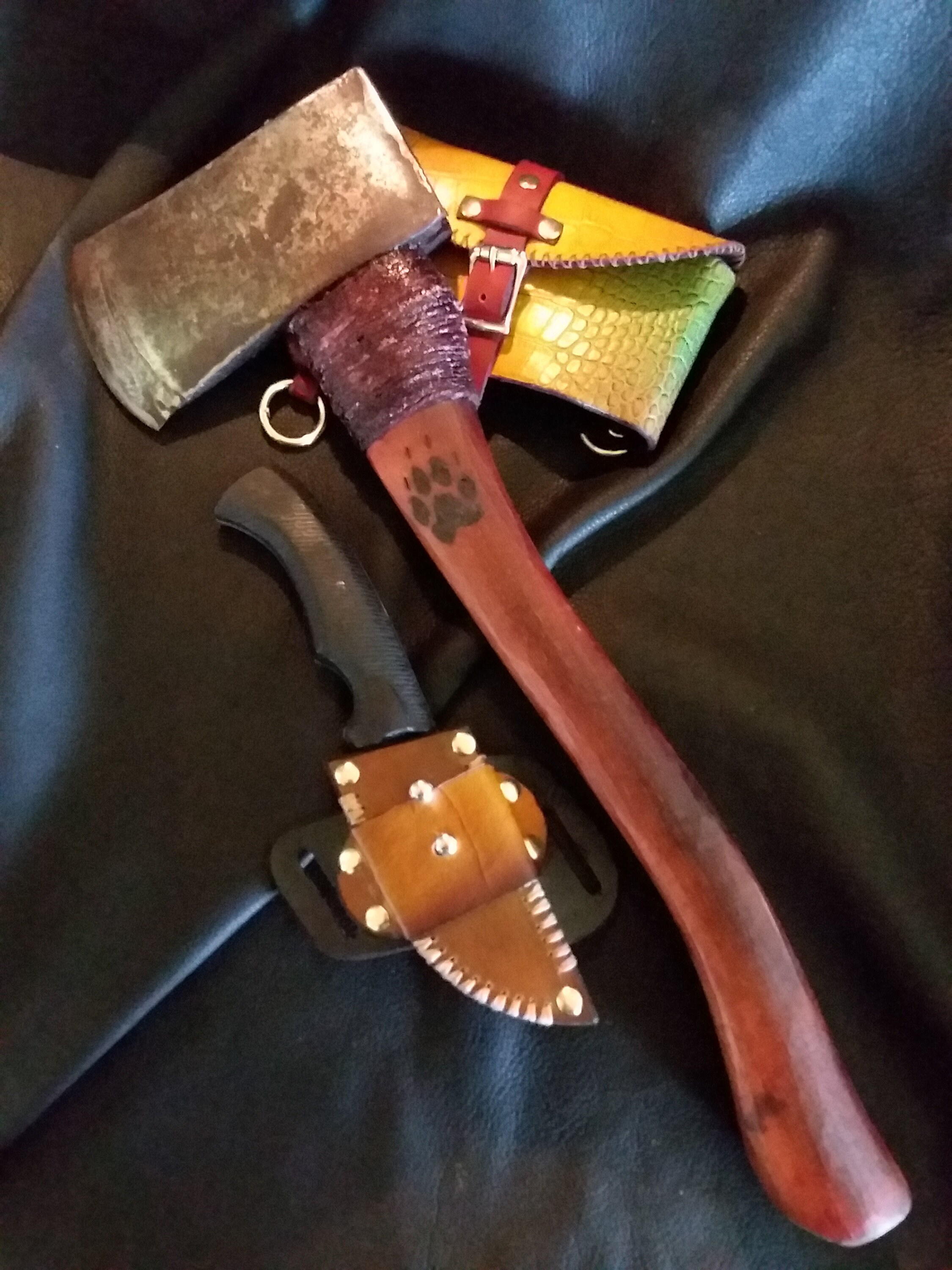 This Bushcraft Knife Hatchet and Sling are Vintage Camping Etsy