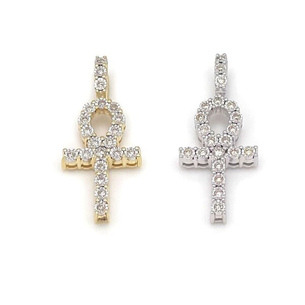 Stainless Steel Egyptian Ankh Cross Pendant Necklace - 18-26 Inch Chain