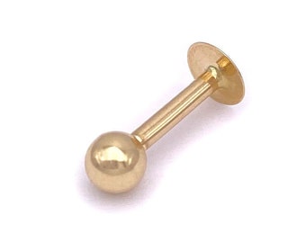 585 Gold Diamond Lip Or Chin Piercing - Ball With A Brilliant, 8 Mm | Jewellery Eshop EU - Foto 6
