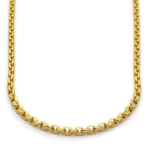 10k 2.75mm Cable Chain | Real 10k Yellow Gold | Length 20&quot; OR 22&quot; | Width 2.75mm
