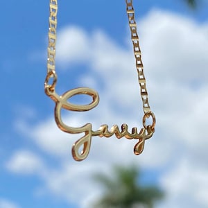 Personalized Signature Name Pendant | 10k OR 14k Yellow Gold, Rose Gold, White Gold (chain sold separately)