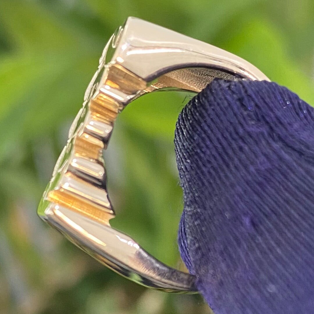 Personalized Cursive Name Ring With Heart Underline | 10k OR 14k Gold ...