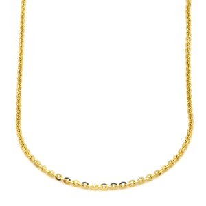 10k 1.75mm Cable Circle Chain | Real 10k Yellow Gold | Length 16&quot;, 20&quot;, 22&quot; | Width 1.75mm | Chains for Charm