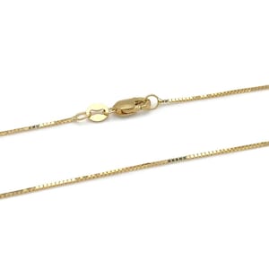 Real 14k Gold Box Fine Chain | 18&quot; Length | Solid Gold Dainty Chain