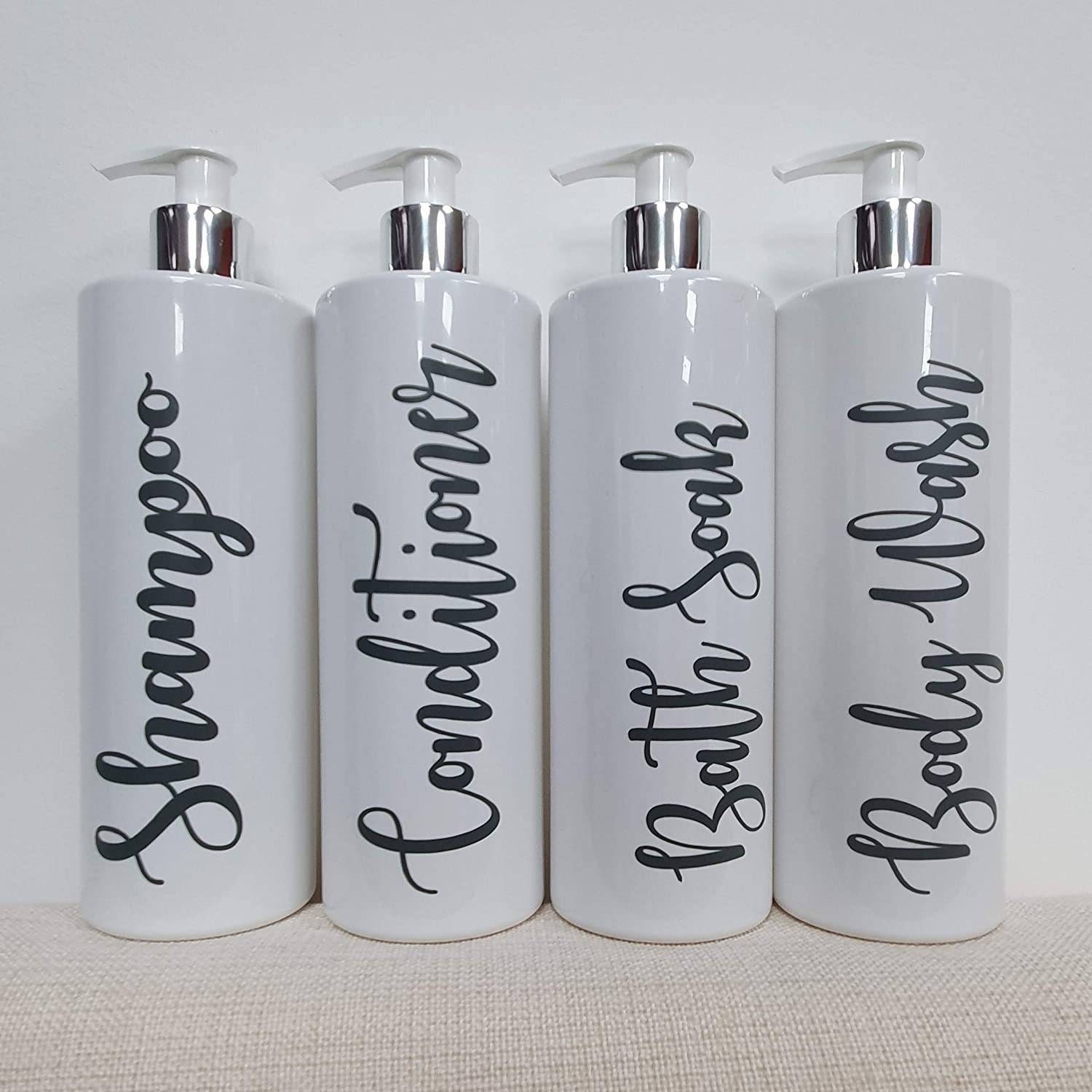 500ml Pump Bottles Shampoo Conditioner Body Wash Reusable Etsy