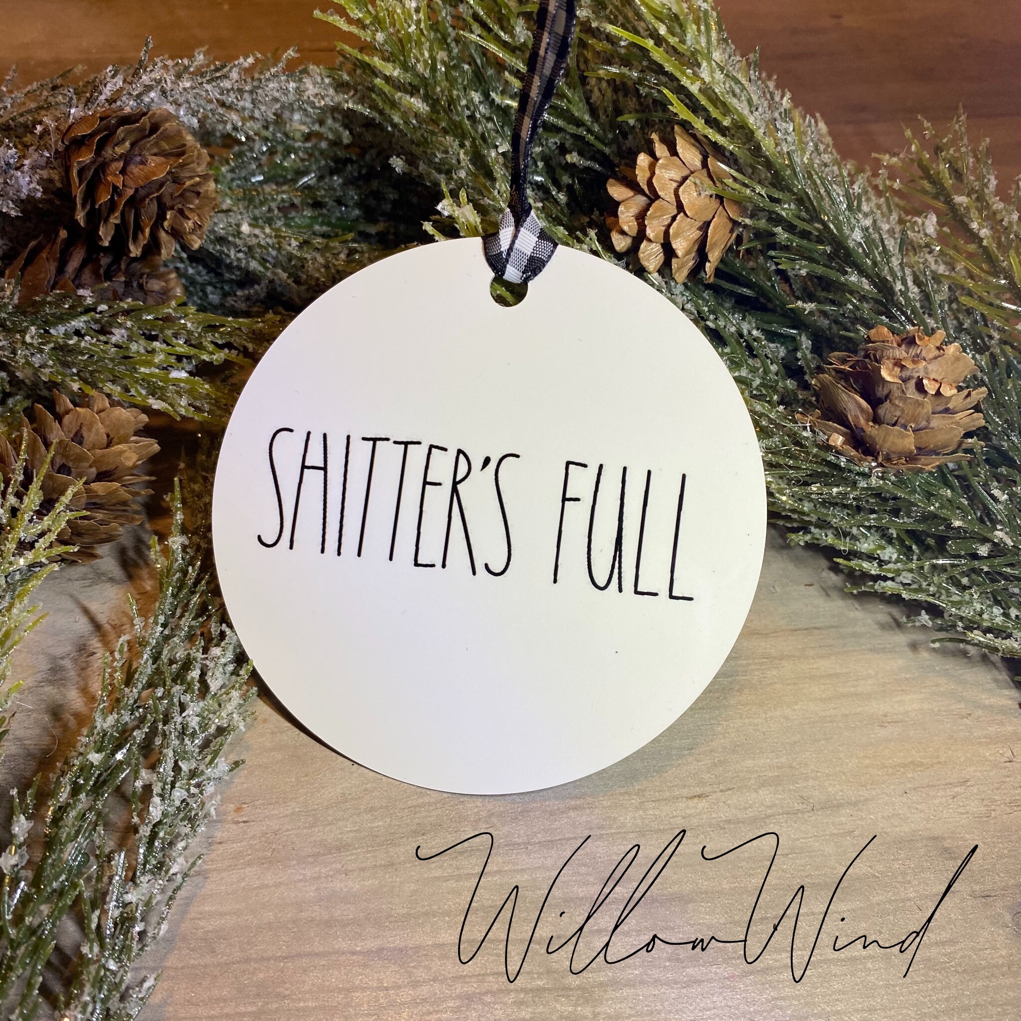Farmhouse Style Metal Christmas Ornament Shitters Full Etsy