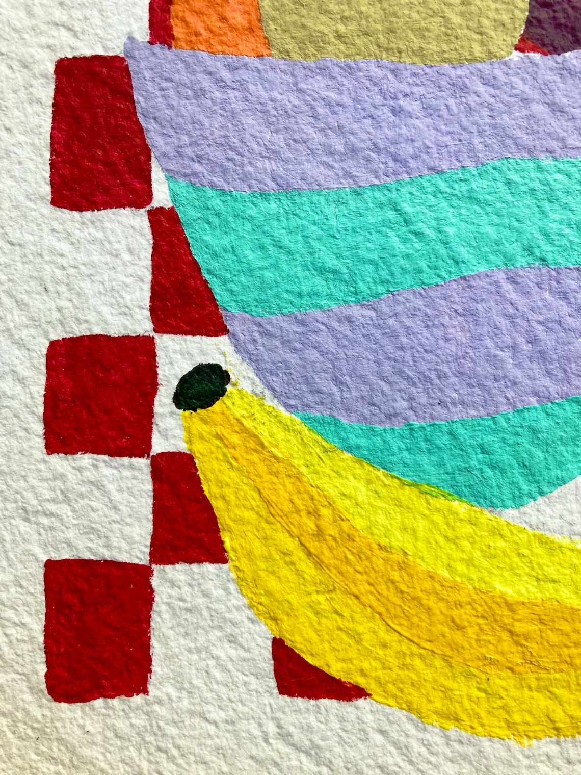 Minimalist Fruit Art / Kitchen Wall Decor / Abstract Fruit Print / Banana / Pear / Orange