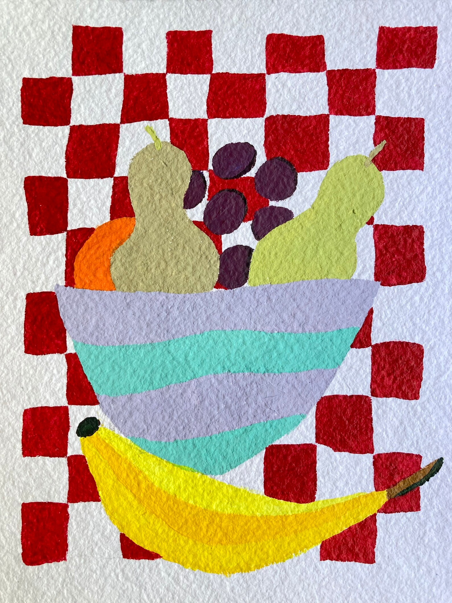 Minimalist Fruit Art / Kitchen Wall Decor / Abstract Fruit Print / Banana / Pear / Orange