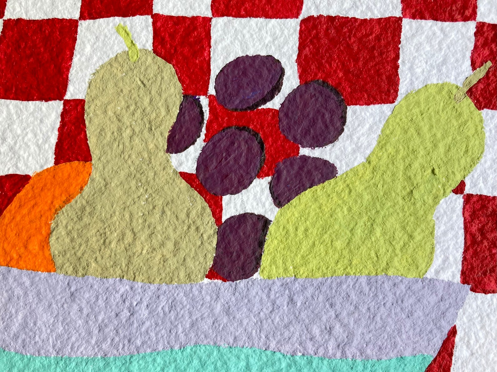 Minimalist Fruit Art / Kitchen Wall Decor / Abstract Fruit Print / Banana / Pear / Orange