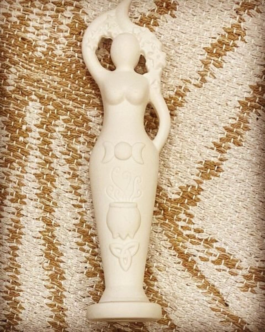 Goddess Ceramic Altar Piece Moon Cauldron Etsy