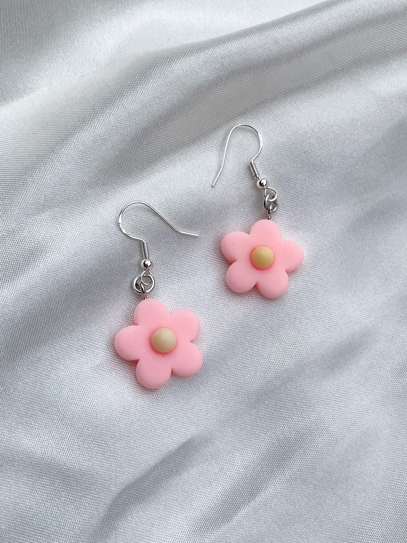 Y2K Spring/summer Flower Charm Dangle Earrings - Etsy