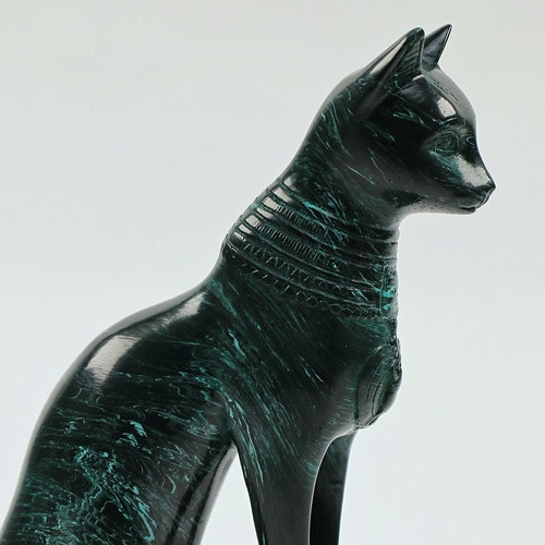 Unique Statue of Egyptian Goddess Cat Bastet Sculpture With Etsy