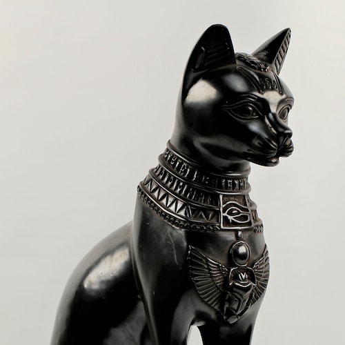 Unique Statue of Egyptian Goddess Cat Bastet Sculpture With Etsy