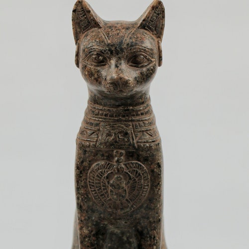 Unique Statue of Egyptian Goddess Cat Bastet Sculpture With Etsy