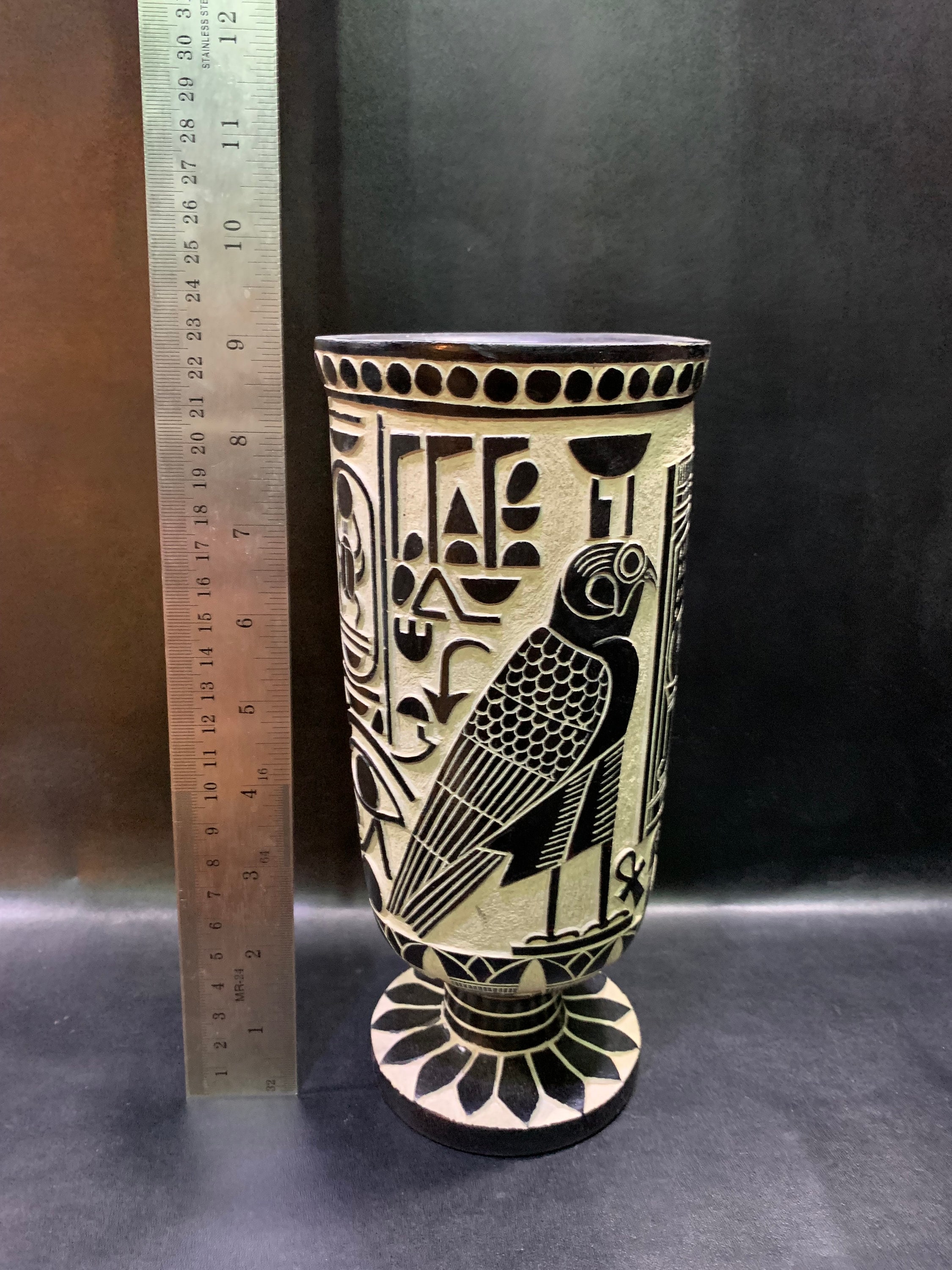 Amazing Ancient Egyptian Vase With Hand Carved King tut and Etsy