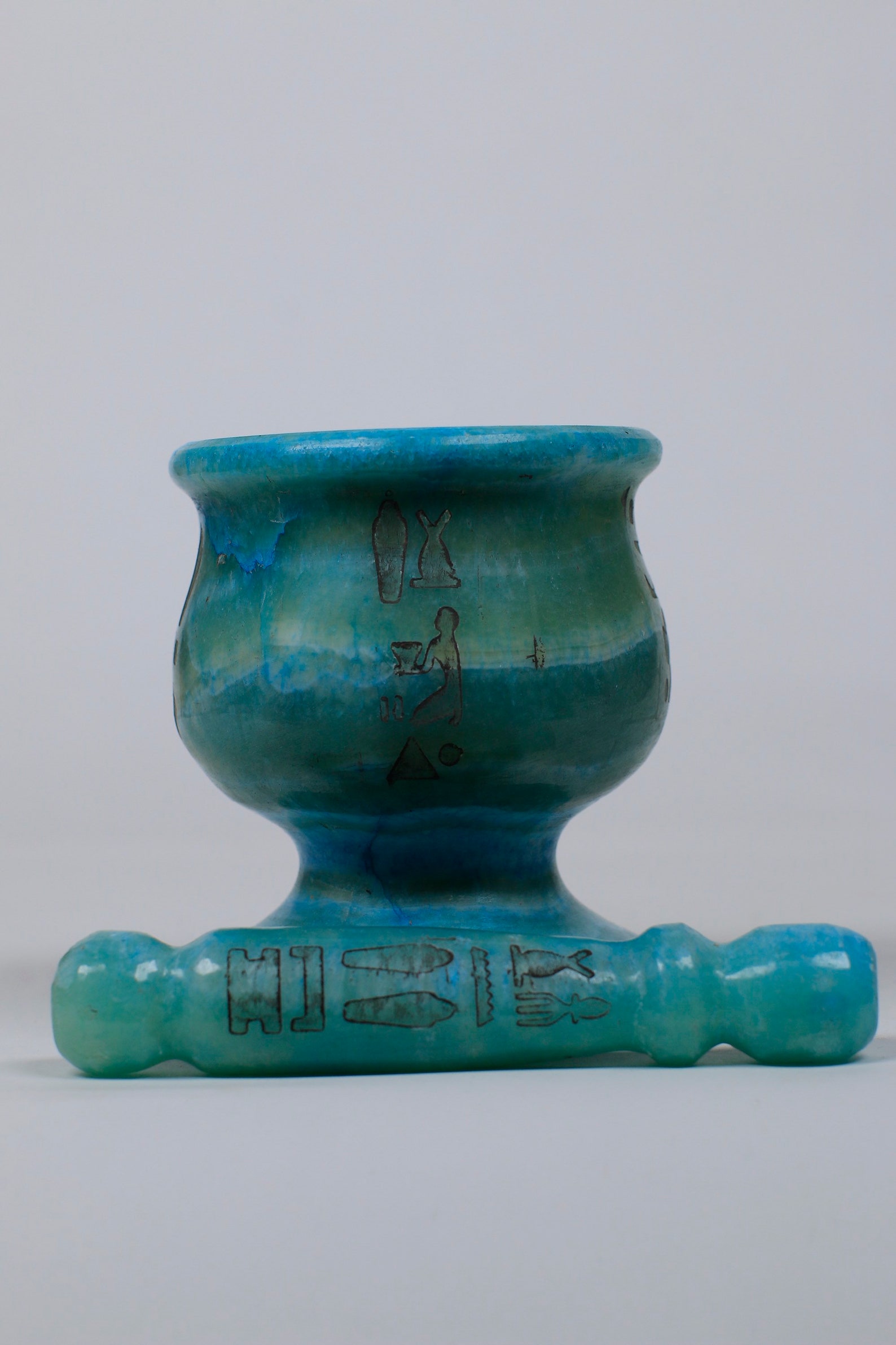 Pestle and Mortar with rare Ancient Hieroglyphics carving Etsy