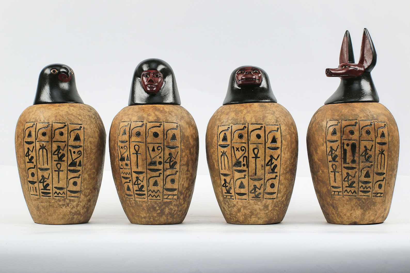 Set of Organs Jars canopic Jars the Four Organs Jars Made Etsy