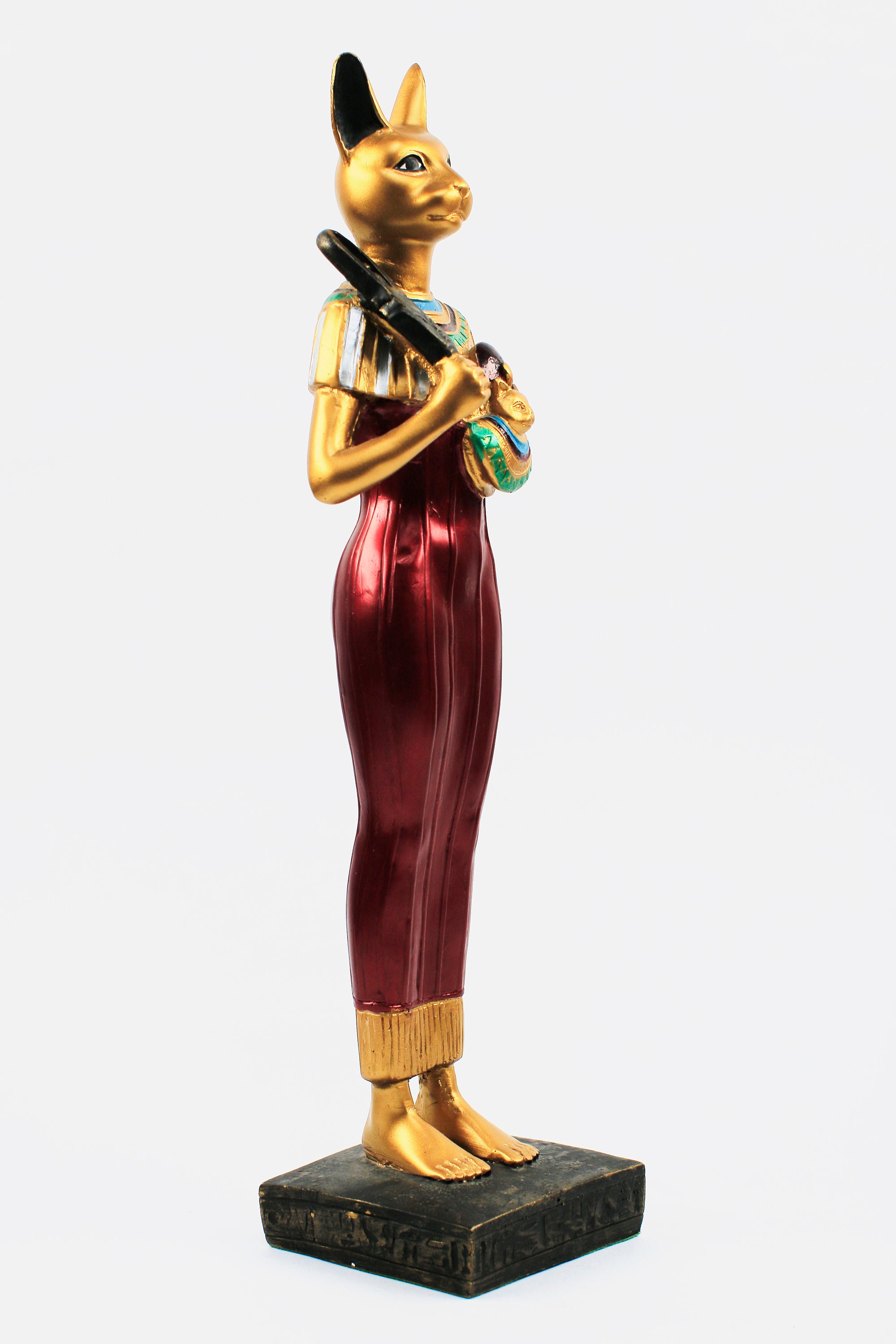 Egyptian Bastet Holding Hathor's Sistrum & Sekhmet Goddess Etsy