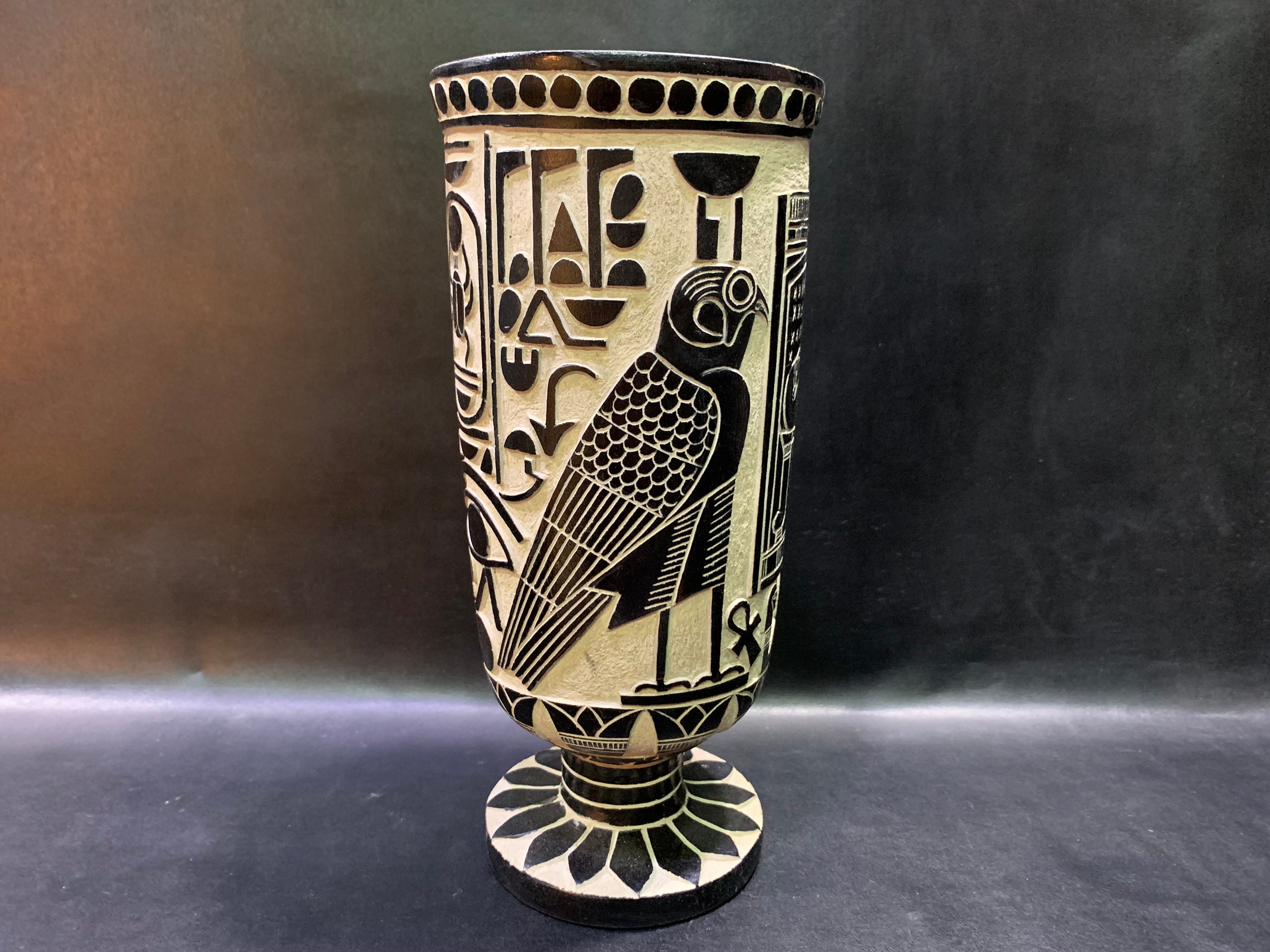 Amazing Ancient Egyptian Vase With Hand Carved King tut and Etsy