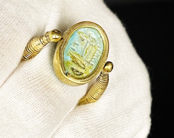 Rare Fantastic Ancient Egyptian Ring of Egyptian Scarab ( symbol of good luck and protection ) to protect you and give you the best luck