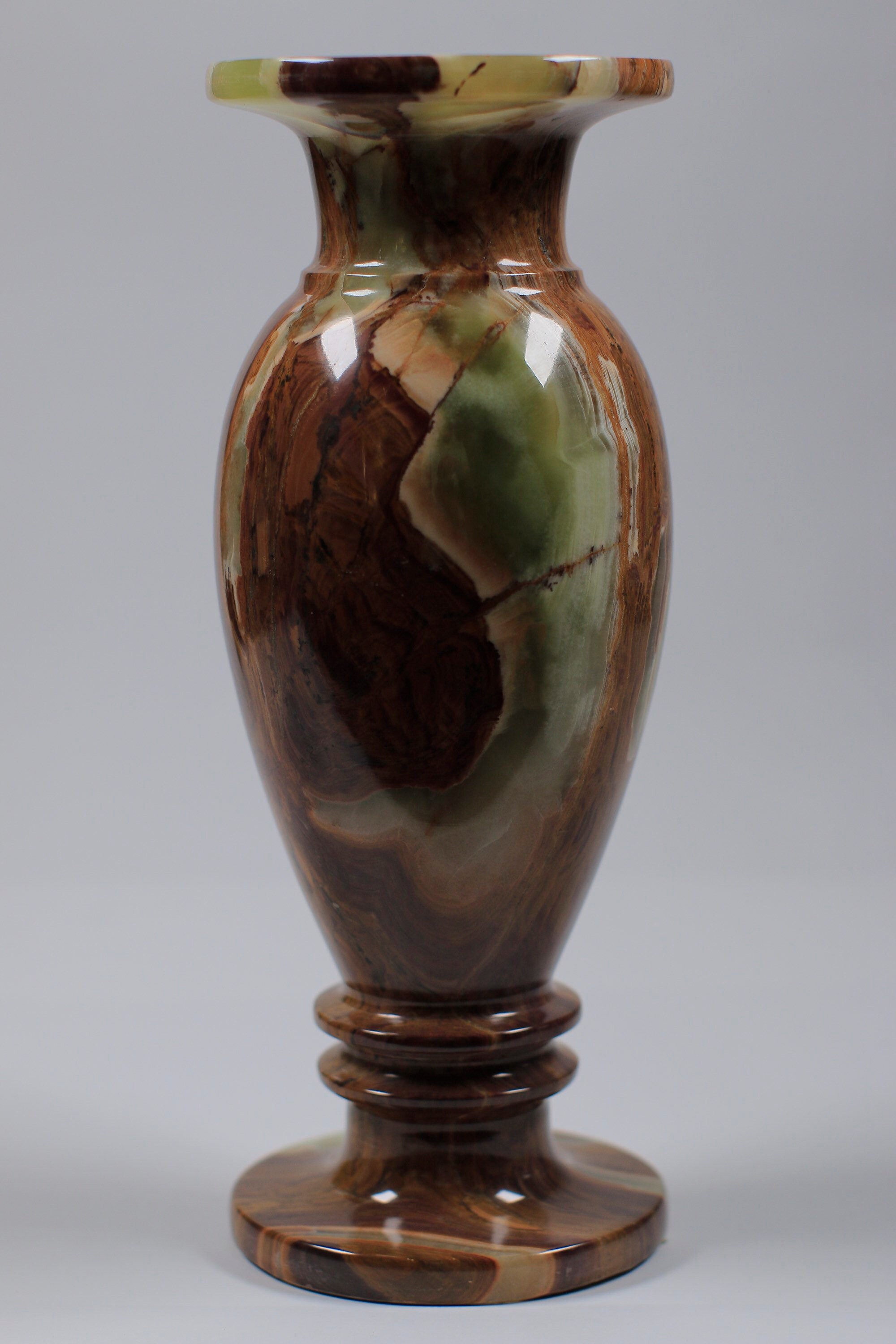 Stunning Brown/Green Onyx Vase Handmade in Egypt 10H Etsy