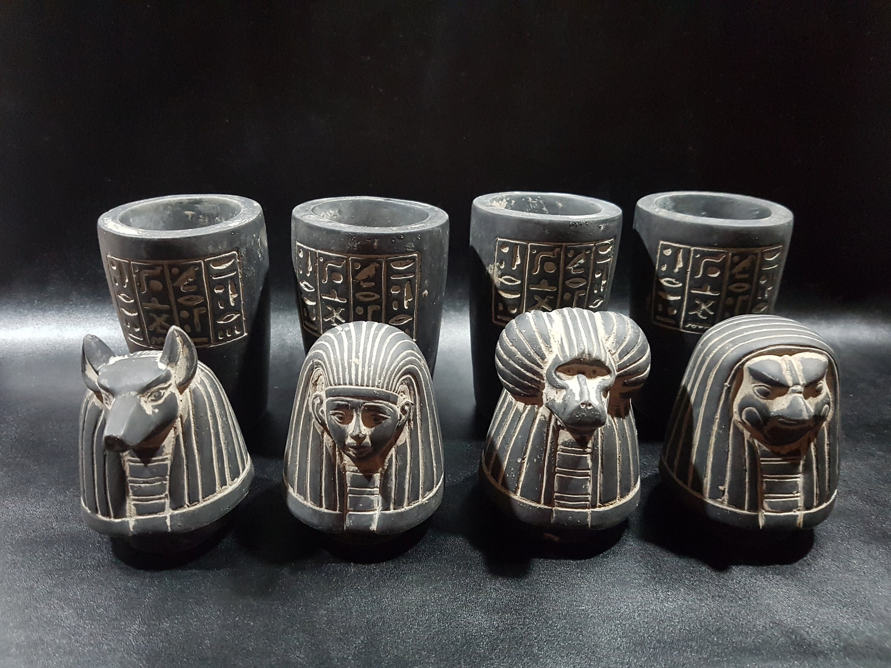 Organs jars canopic jars The Four organs Jars made from Etsy