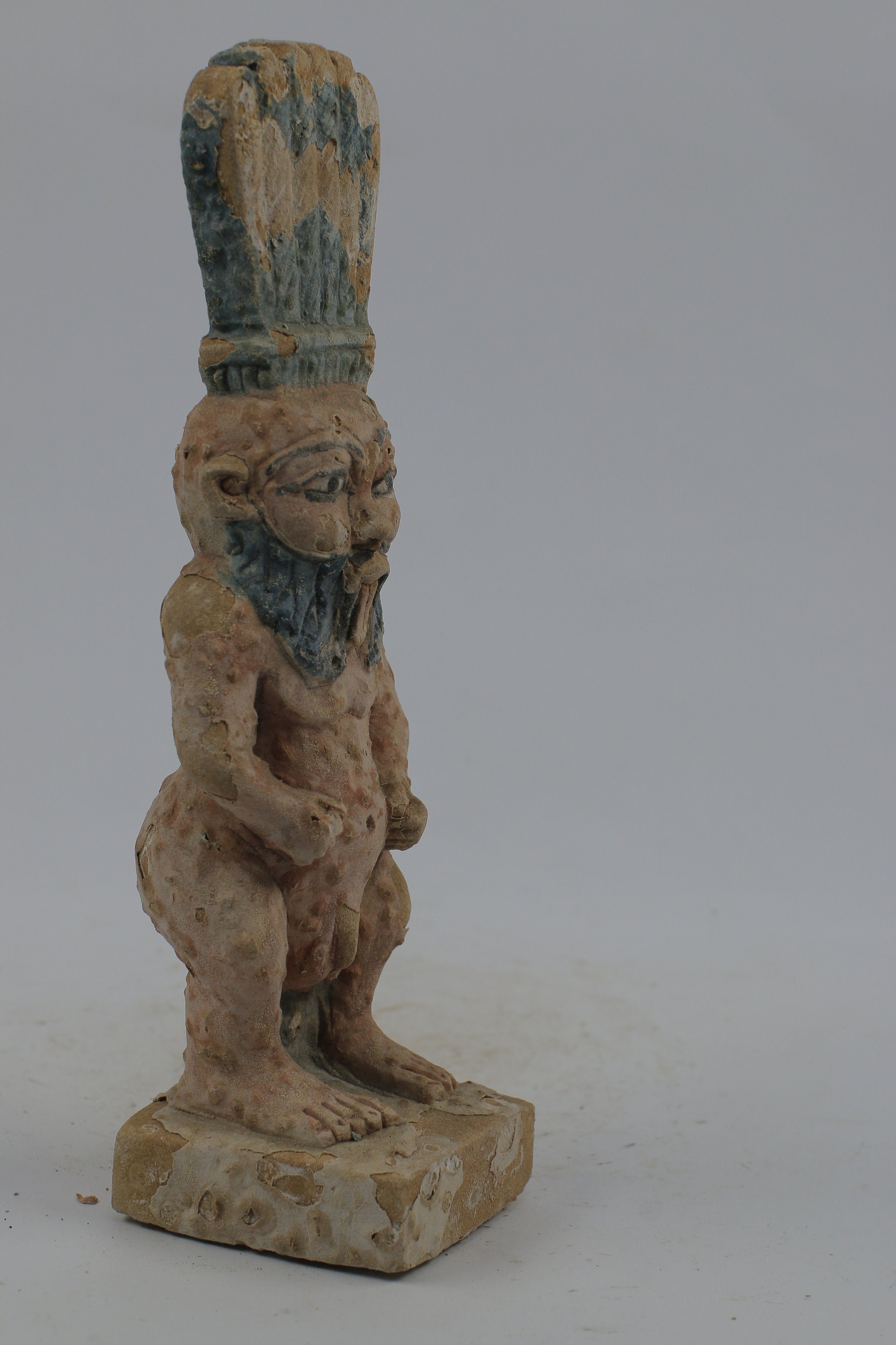 Rare BES god of joy and fertility Altar statue made from lime Etsy