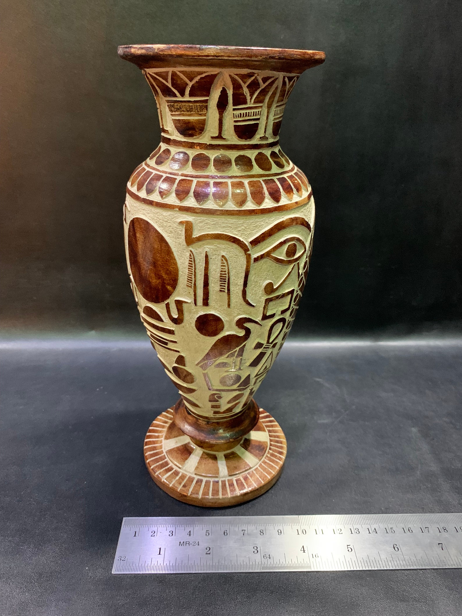 Vase égyptien ancien avec scarabée sculpté à la main symbole Etsy