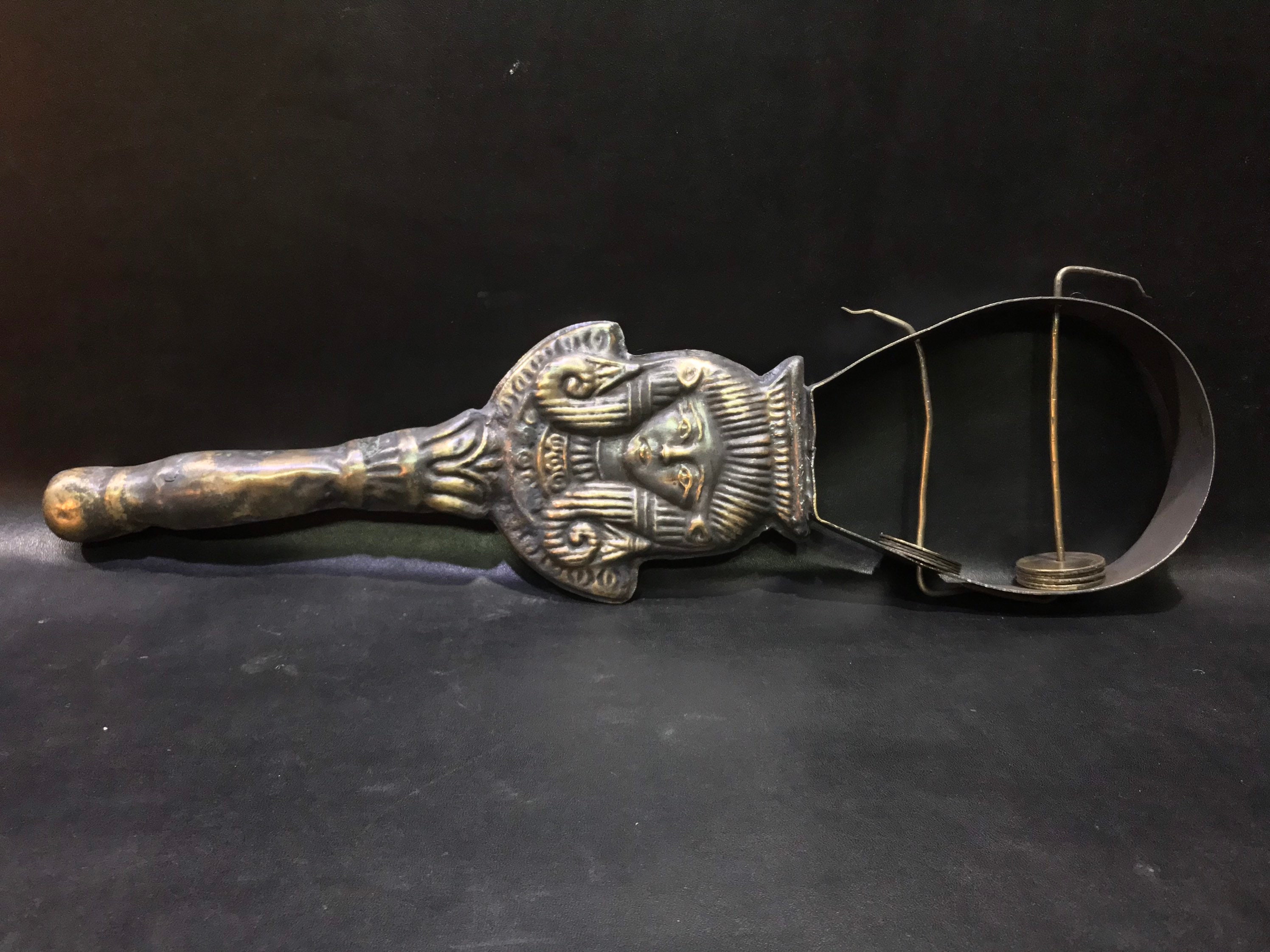Egyptian Handmade Hathor Copper Sistrum Musical Instrument | Etsy