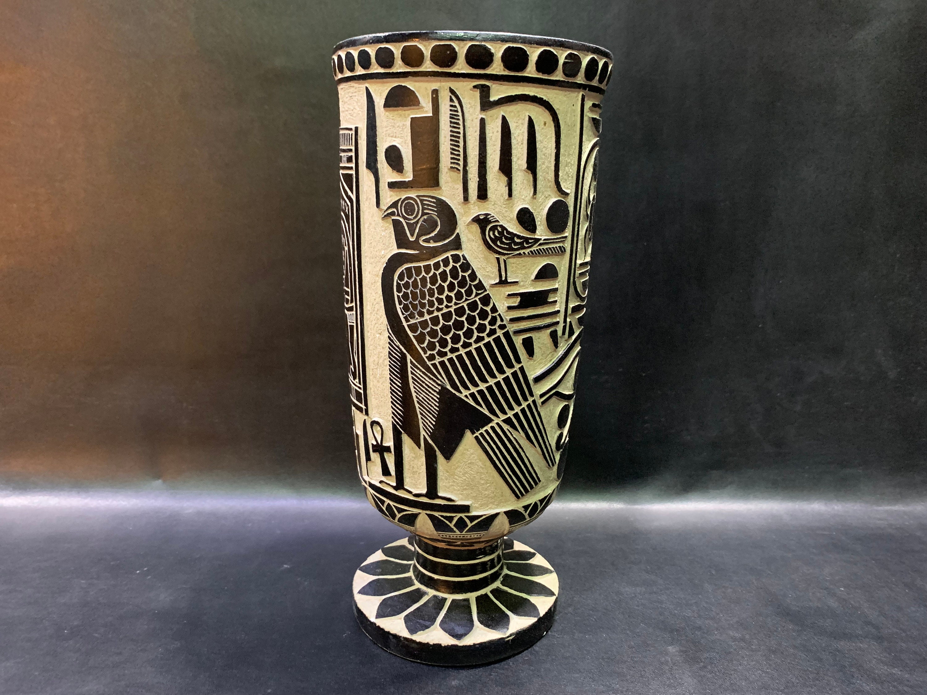 Amazing Ancient Egyptian Vase With Hand Carved King tut and Etsy